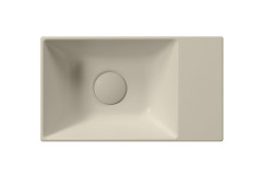 KUBE X keramické umývátko 40x23cm, bez otvoru, pravé/levé, creta mat (9484008) (3)