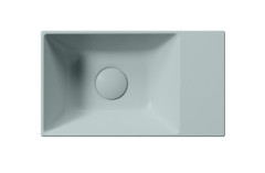 KUBE X keramické umývátko 40x23cm, bez otvoru, pravé/levé, ghiaccio mat (9484015) (3)