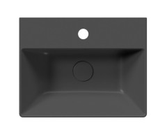 KUBE X keramické umyvadlo 45x35cm, černá mat (9485126) (4)