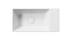 KUBE X keramické umývátko 50x25cm, bez otvoru, pravé/levé, bílá mat (9486009) (3)