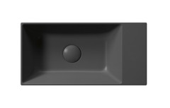 KUBE X keramické umývátko 50x25cm, bez otvoru, pravé/levé, černá mat (9486026) (3)