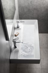 KUBE X keramické umyvadlo 100x47cm, broušená spodní hrana, 2 otvory, bílá ExtraGlaze (94239211) (6)