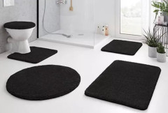 RELAX koupelnová předložka kruh pr.100 cm, černá   (5405926521) (4)