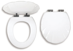 SEDÁTKO MDF LYRA MUŠLE, Softclose-pomalu padající, snadná demontáž z mísy, bílé (WC/SOFTMUSLELY) (1)