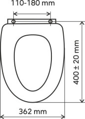 SEDÁTKO DÝHOVANÉ DŘEVO LYRA, Softclose-pomalu padající, bílé (WC/SOFTLYRA) (2)