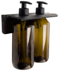 GROUPER dvojitý dávkovač mýdla na zavěšení, 500ml, hnědá (2159)