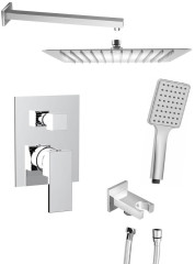 CUBEMIX podomítkový sprchový set s pákovou baterií, 2 výstupy, vyústění, chrom (CM042-01)