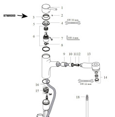 Hansgrohe krytka pod páku, chrom (97995000) (1)