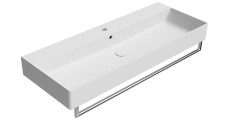 KUBE X keramické umyvadlo 120x47cm, broušená spodní hrana, bílá mat (94249109) (3)