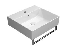 KUBE X keramické umyvadlo 50x47cm, broušená spodní hrana, bílá mat (94309109) (5)