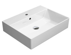 KUBE X keramické umyvadlo 60x47cm, broušená spodní hrana, bílá ExtraGlaze (94319111)