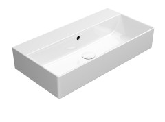 KUBE X keramické umyvadlo 70x37cm, broušená spodní hrana, bez otvoru, bílá ExtraGlaze (94559011) (3)
