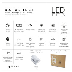 LED zrcadlo 500x700 se dvěma dotykovými senzory (ZP 13001VX)