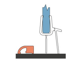 ANNEA prahová lišta pro optimální těsnost, délka 1000mm, černá matná (S.ANE.06)