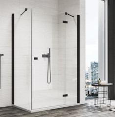 ANNEA jednokřídlé dveře s pevnou stěnou v rovině, s vyrovnávacím profilem (AN13) pravé + boční stěna ANT