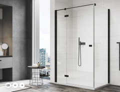 ANNEA jednokřídlé dveře s pevnou stěnou v rovině, s vyrovnávacím profilem (AN13) levé + boční stěna ANT1