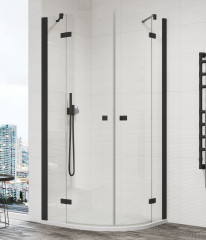 ANNEA sprchová zástěna čtvrtkruh s dvoukřídlými dveřmi (ANR) (1)