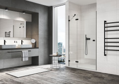 ANNEA jednokřídlé dveře s pevnou stěnou v rovině, s L-kováním levé (AN13W) (3)