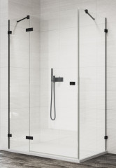 ANNEA boční stěna v 90° s L-kováním s rohovou vzpěrou ANTW + jednokřílé dveře s PS levé AN13WG