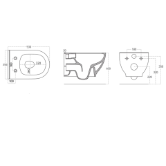 BRILLA závěsná WC mísa, Rimless, 36,5x53cm, zelená mat (100614-128)