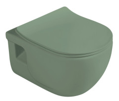 BRILLA závěsná WC mísa, Rimless, 36,5x53cm, zelená mat (100614-128) (3)