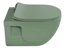 BRILLA závěsná WC mísa, Rimless, 36,5x53cm, zelená mat (100614-128) (4)