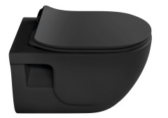 BRILLA závěsná WC mísa, Rimless, 36,5x53cm, černá mat (100614-110) (3)