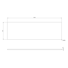 LOREA deska Rockstone 161x1,2x51,5cm, bílá mat (LE160-0101)