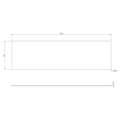 LOREA deska Rockstone 181x1,2x51,5cm, bílá mat (LE180-0101)