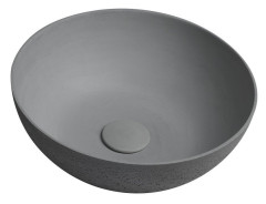 FORMIGO betonové umyvadlo na desku, Ø 39cm, šedá mat (FG317)