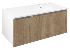 LOREA skříňka s umyvadlem 101x46x51,5cm (30+70 cm), pravá, dub alabama/bílá mat (LE070-2231-R-02)