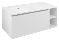LOREA skříňka s umyvadlem 101x46x51,5cm (80+20cm), levá, bílá mat (LE080-3131-L-01)