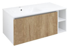 LOREA skříňka s umyvadlem 101x46x51,5cm (80+20cm), levá, dub alabama/bílá mat (LE080-2231-L-02)
