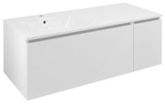 LOREA skříňka s umyvadlem 121x46x51,5cm (90+30), levá, bílá mat (LE090-3131-L-01)