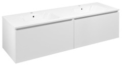 LOREA skříňka s dvojumyvadlem 141x46x51,5cm (70+70cm), bílá mat (LE070-3131-01)