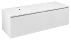 LOREA skříňka s umyvadlem 141x46x51,5cm (70+70cm), levá, bílá mat (LE070-3131-L-04)