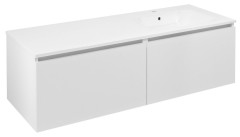 LOREA skříňka s umyvadlem 141x46x51,5cm (70+70cm), pravá, bílá mat (LE070-3131-R-04)