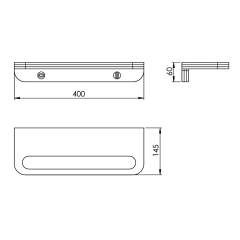 HIMALAYA polička s držákem ručníků 400x145mm, bambus (HY19)