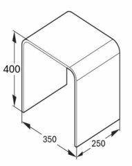 HÜPPE ShowerSeat velikost M, sedátko do sprchy, bílá matná (493005.083) (4)