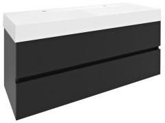 ODETTA umyvadlová skříňka 118x50x43,5cm, antracit matný (DT120-3434)