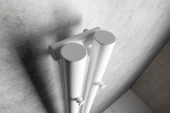 PILON otopné těleso 122x1800mm, se dvěma háčky pro ručník, bílá mat (IZ125T) (3)