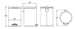 ARTISTIC odpadkový koš 12l, Soft Close, nerez mat (DR112) (2)