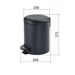 POTTY odpadkový koš 5l, Soft Close, gun metal (330981)