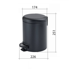 POTTY odpadkový koš 3l, Soft Close, gun metall (320981)