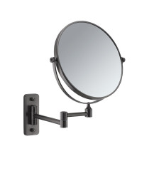 GAIA kosmetické zrcátko závěsné, Ø 230mm, oboustranné, gun metal (CO202481)