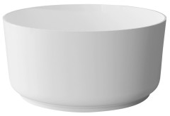 ESTATIS volně stojící vana litý mramor ø110x51cm, bílá mat (93868)