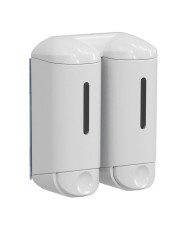 SHOWER SMALL dvojitý dávkovač tekutého mýdla, 2x170ml, bílá (A94601)