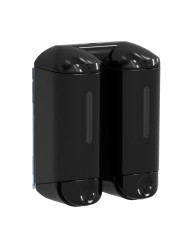 SHOWER SMALL dvojitý dávkovač tekutého mýdla, 2x170ml, černá (A94603)