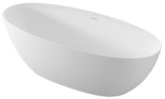 NOYA volně stojící vana, solid surface, 170x76x56cm, bílá mat (92330)