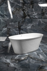 FLORINA volně stojící vana litý mramor, 170x80x61cm, bílá (93858) (3)